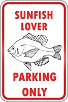 warning sign sunfish fish fishing parking only road sign business sign 12x16 inches aluminum metal aluminum sign fzdiy98