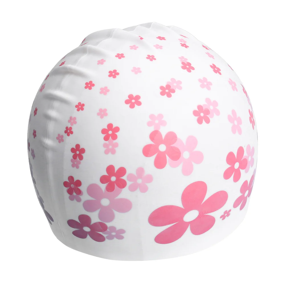 

Children's Swimming Cap Cartoon Silicon Waterproof Protect Ear Swim Pool Hat Children Caps(Rose Red Flower Children's Rubber Cap