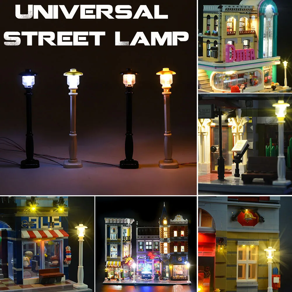 Лего уличный светильник строительный блок кирпич вид LED конструктор сделай сам
