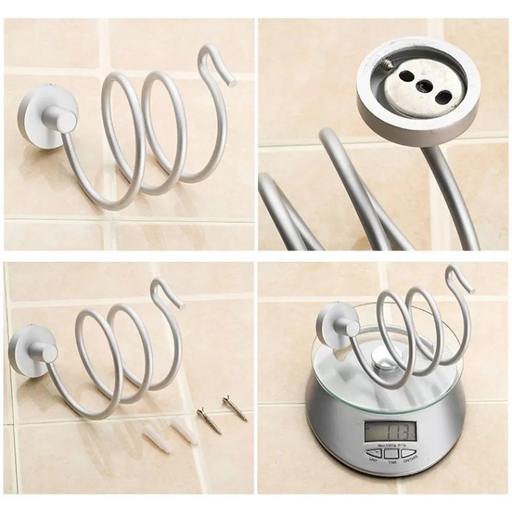 Ванная комната фен стойка настенное пространство Алюминий Фен держатель стеллаж