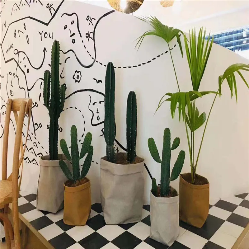 Моющийся пакет из крафт-бумаги моющийся неразрывный бумажный цветочный горшок