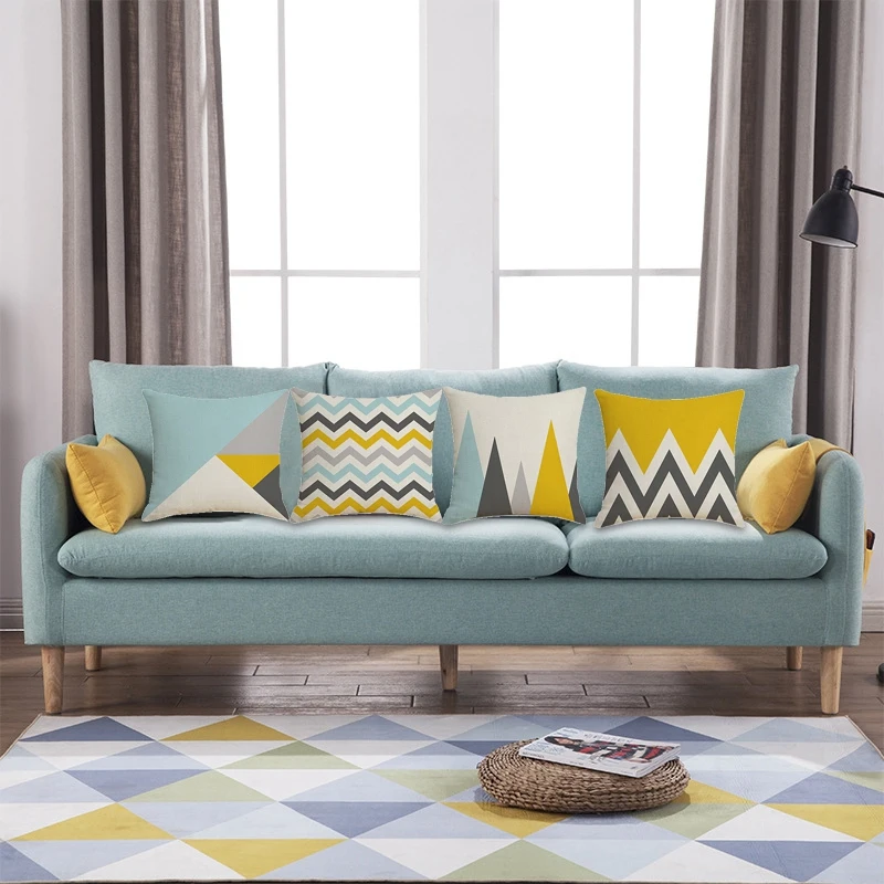 

4-Pack 45X45cm Nordic Unique Geometric Pattern Pillow Cover Printed Pillow Cover Bedroom Office
