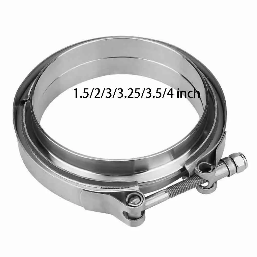 

Stainless Steel with Male/Female Flange 1.5/2/3/3.25/3.5/4 inch Downpipes Pipe Turbo Exhaust V-Band V Clamps Kits