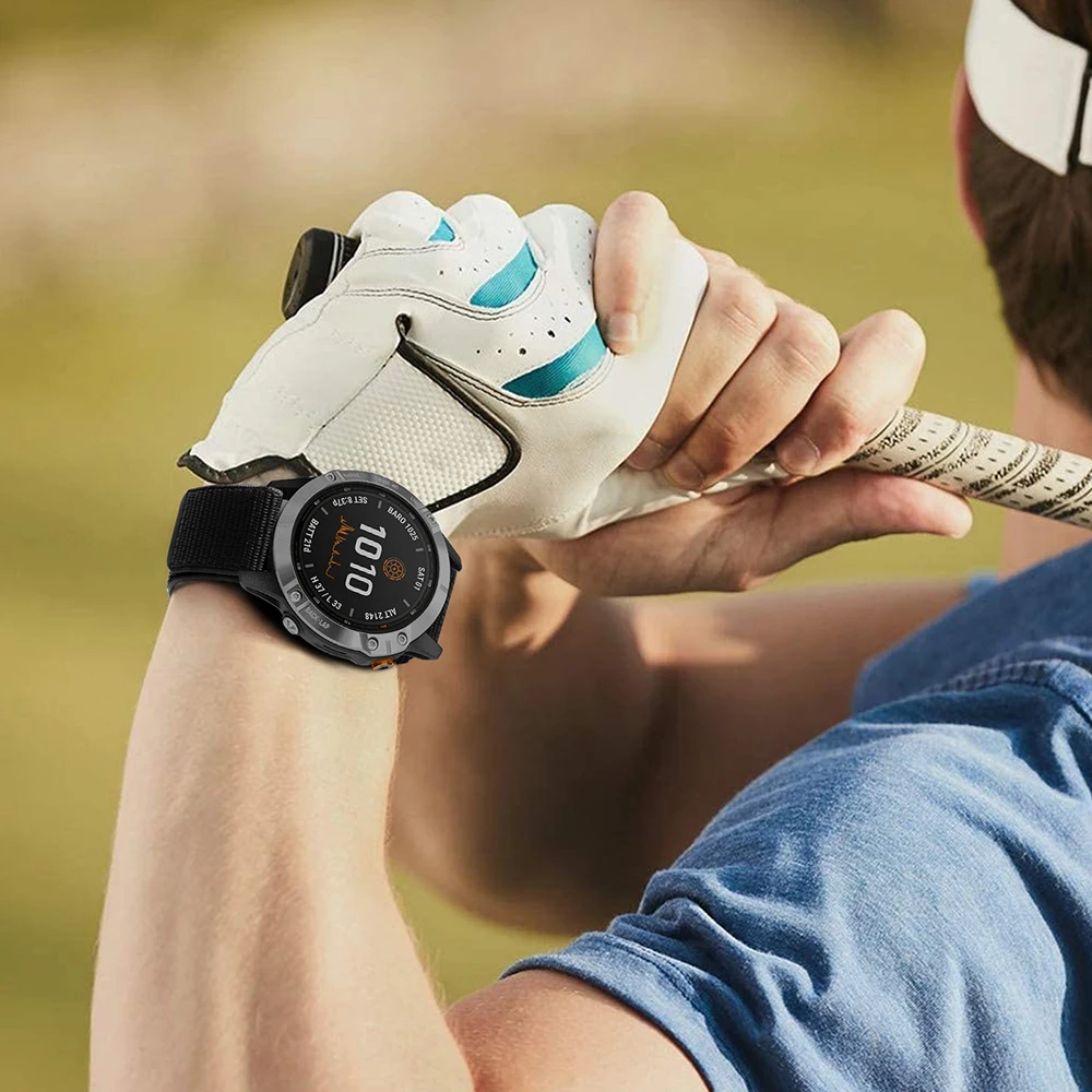 Ремешок для часов Garmin Fenix 6 6S 6X Pro 5 5S Plus 7 7S 7X нейлоновый плетеный браслет Quatix 5/Instinct