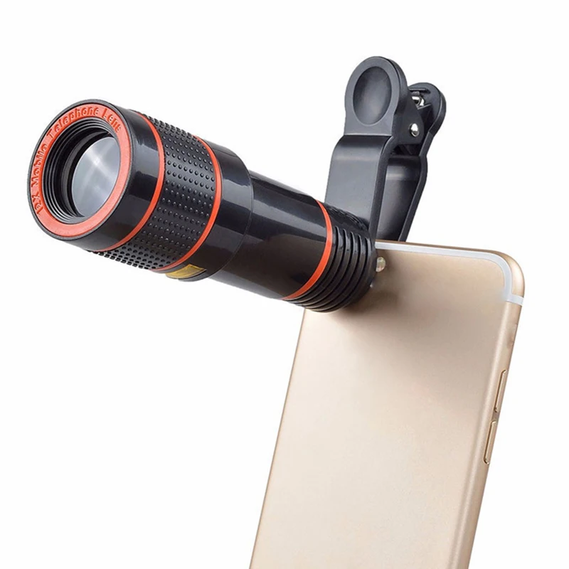 

HOT Clip-on 12x Optical Zoom Mobile Phone Telescope Lens HD Telescope Camera Lens For Universal Mobile Phone