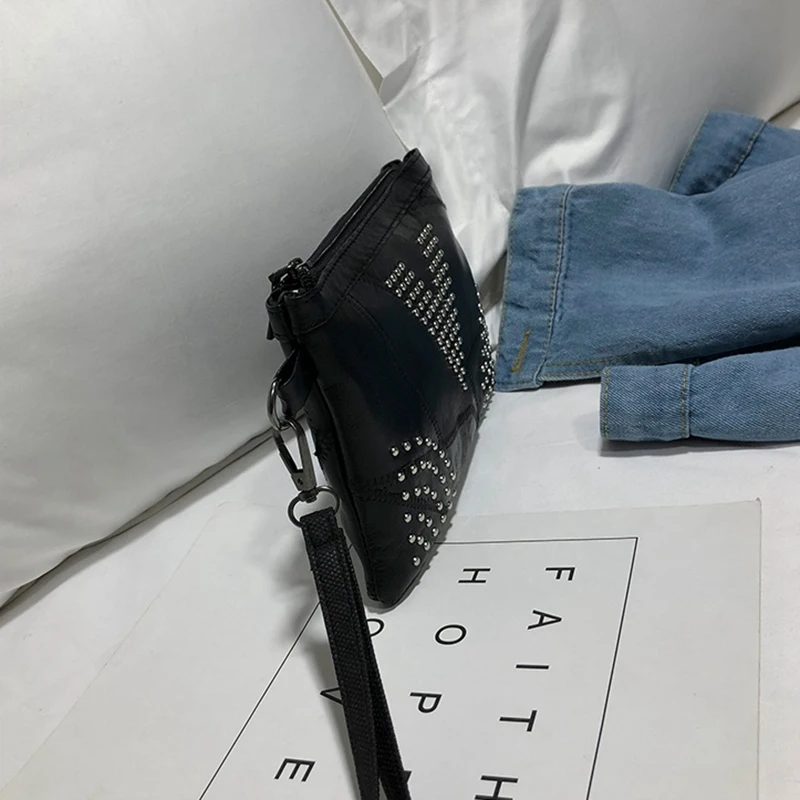 Из искусственной кожи черного цвета женские сумочки клатчи сумка кожаная на