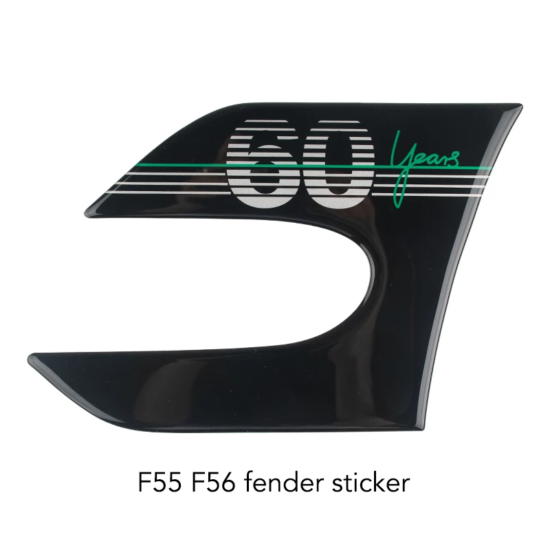 F55 F56 Fender Автомобильный 60 годовщина эпоксидные наклейки на выходе ручная передача наклейка на интерьер для Mini Cooper S JCW F55 F56 аксессуары для хэтчбеков - Название цвета: F55 F56 Fender
