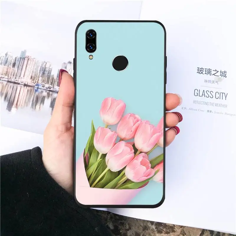 

Tulip beautiful flowers Phone Cases For Huawei honor Mate P 10 20 30 40 Pro 10i 9 10 20 8 x Lite Luxury brand shell funda coque