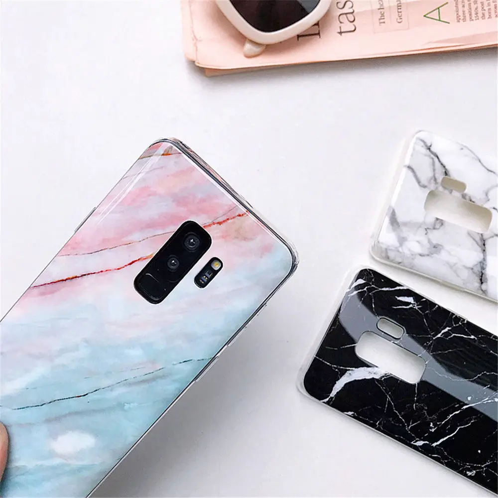Роскошный мягкий ТПУ глянцевый мраморный чехол для samsung Galaxy Note 10 Pro Plus A9 A7 A6 Plus A70 A50 A20 A30 A10 M10 чехол