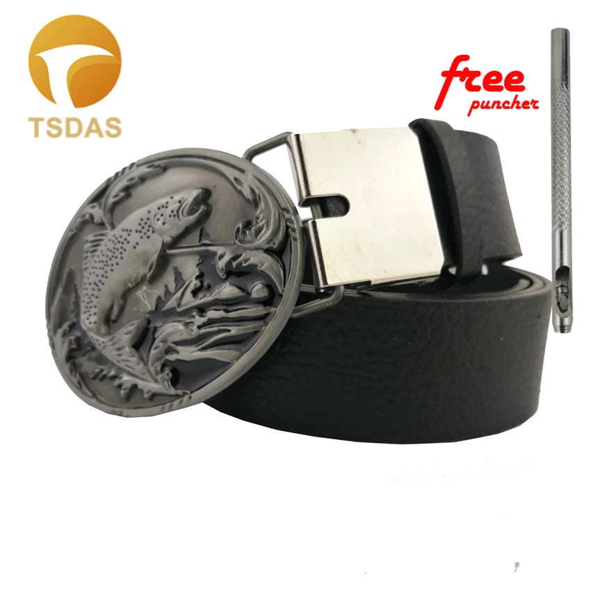 Стандартная пряжка для ремня в форме рыбы мужчин подарок на день рождения