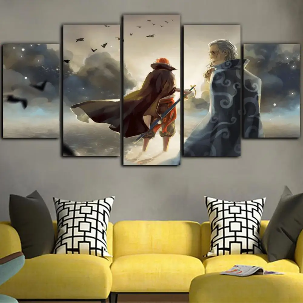 

Wall Art Home Decor One Piece Canvas Painting Modern Shanks Picture Hd Print Japan Cartoon Character Modular Poster Living Room