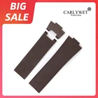 Ремешок CARLYWET силиконовый сменный для наручных часов, синий водонепроницаемый резиновый сменный Браслет для Ulysse Nardin, 22*10 мм25*12 мм