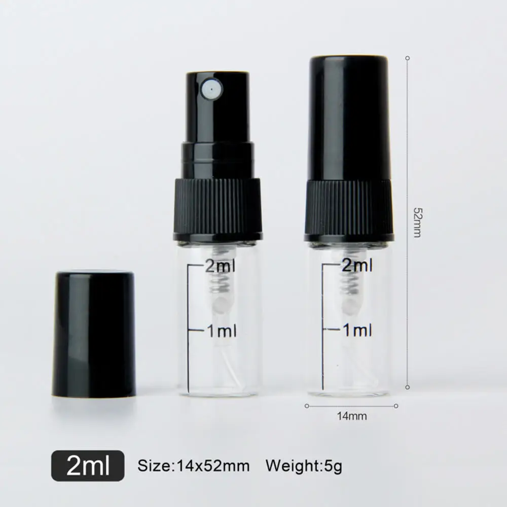 1pcs Portable Mini Perfume Bottle Glass Empty Hand Wash Bottle Cosmetics Bottled Toner Spray Bottle 2ml