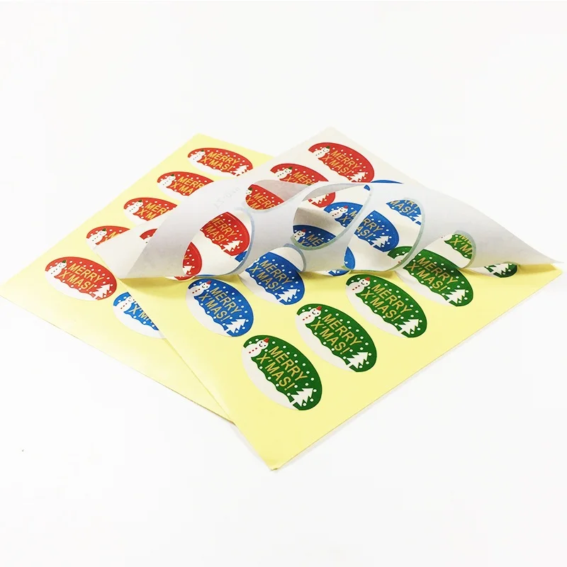 150 шт./лот эллипс Снеговик Рождественское украшение Уплотнительная наклейка