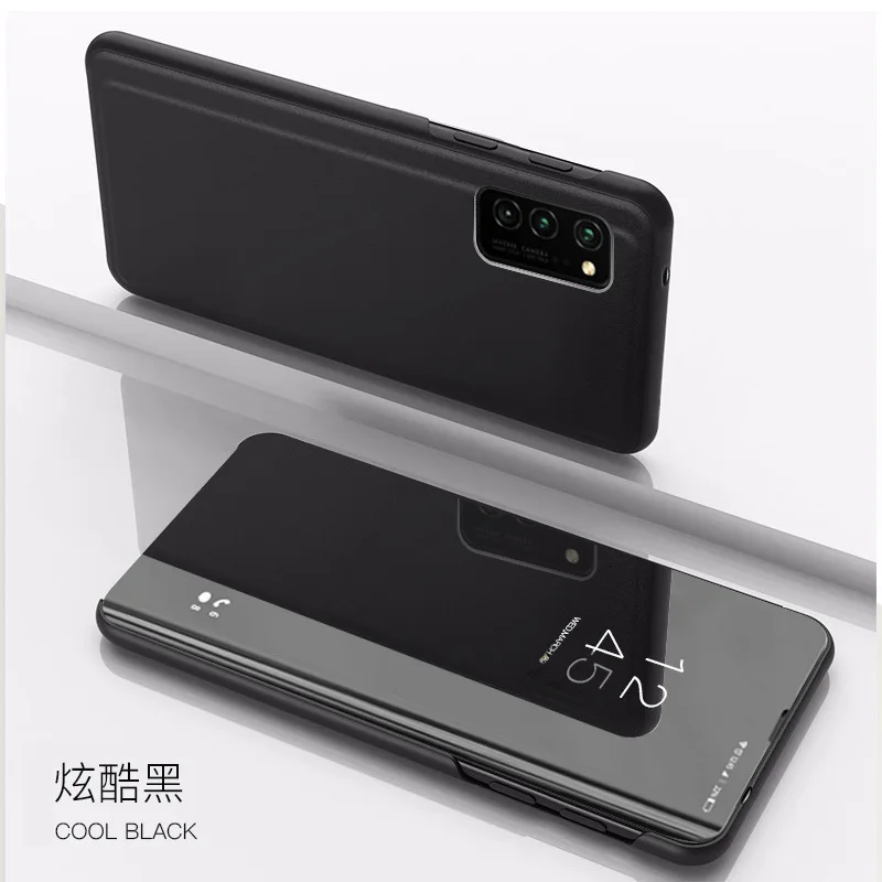 

Suitable for Samsung s21plus mobile phone case note20 electroplating mirror bracket protective cover A51 smart leather case
