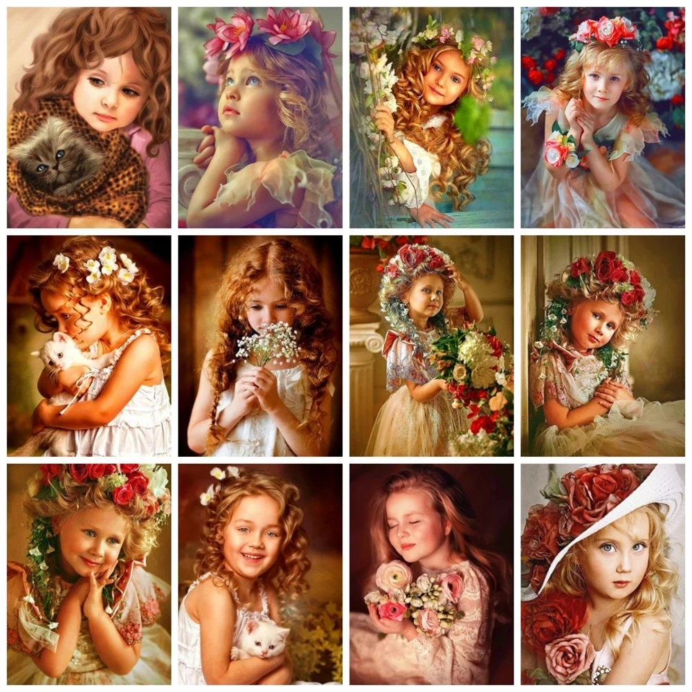 

Diamond Painting Drill Girl 5D Diy Diamond Embroidery Full Round& Square Drill Diamond Mosaic Cross Stitch Home Decor Gifts