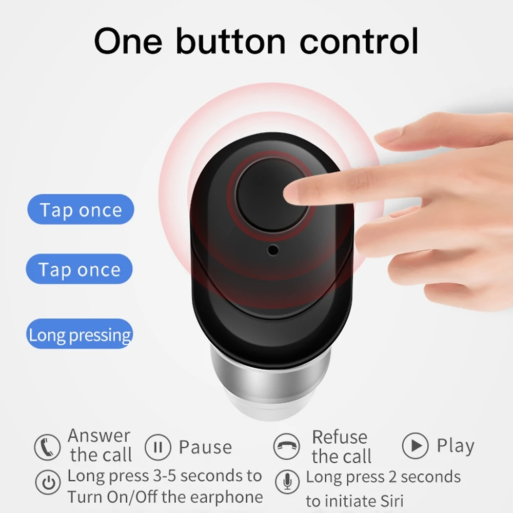 A7 Bluetooth 5 0 Беспроводная гарнитура Handsfree Call спортивные мини наушники с микрофоном