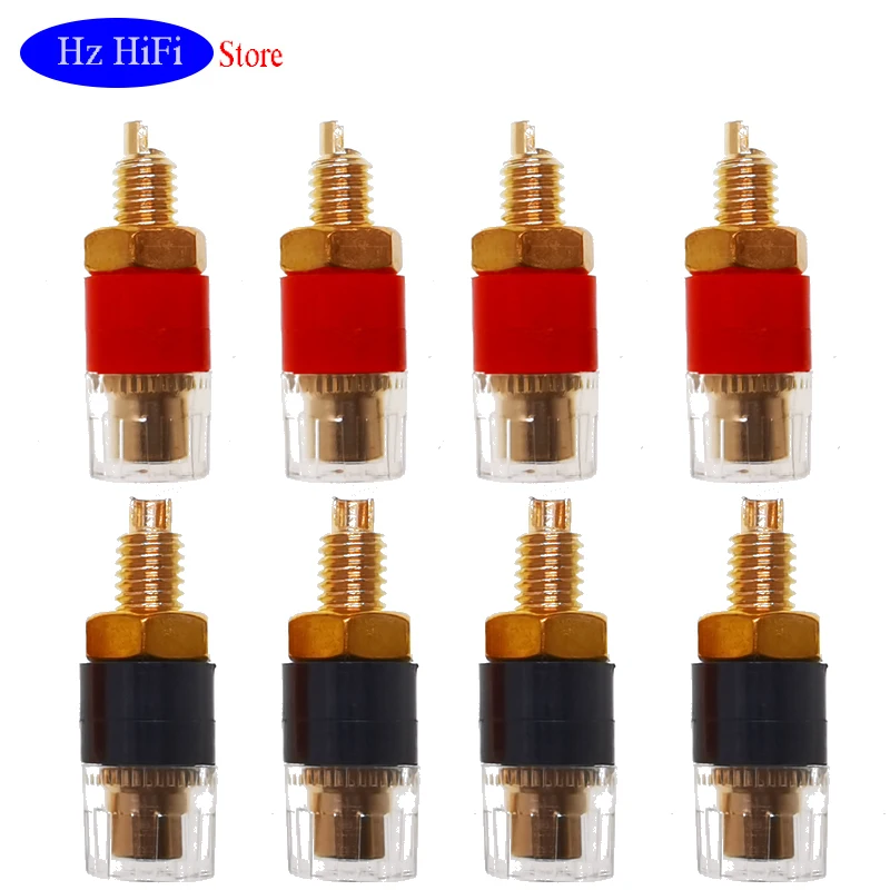 

8Pcs New BINDING POST Gold-Plated Copper Female Banana Plug