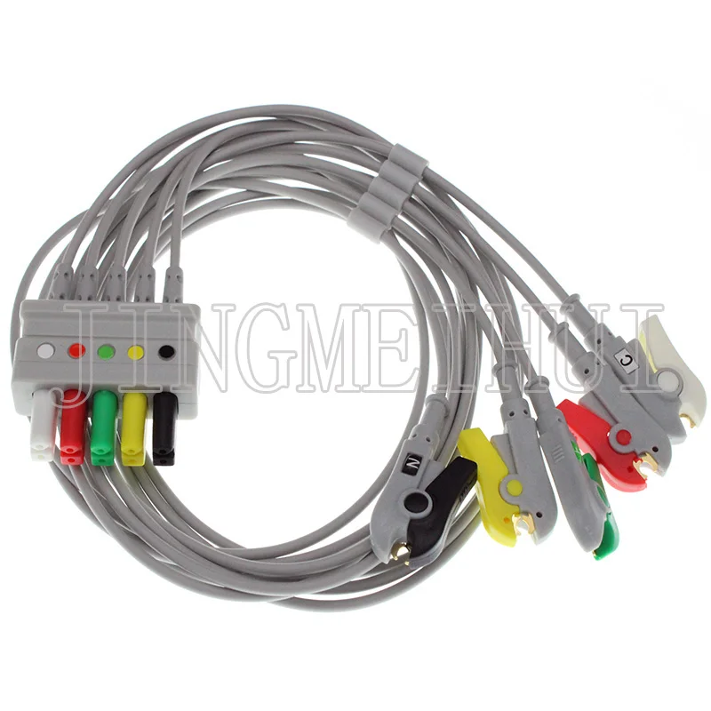 ECG eкг 3/5 Leadwire для кабеля Siemens/Mindray AHA или IEC Snap/Clip/VET Alligator clip.|Монтажный жгут| |