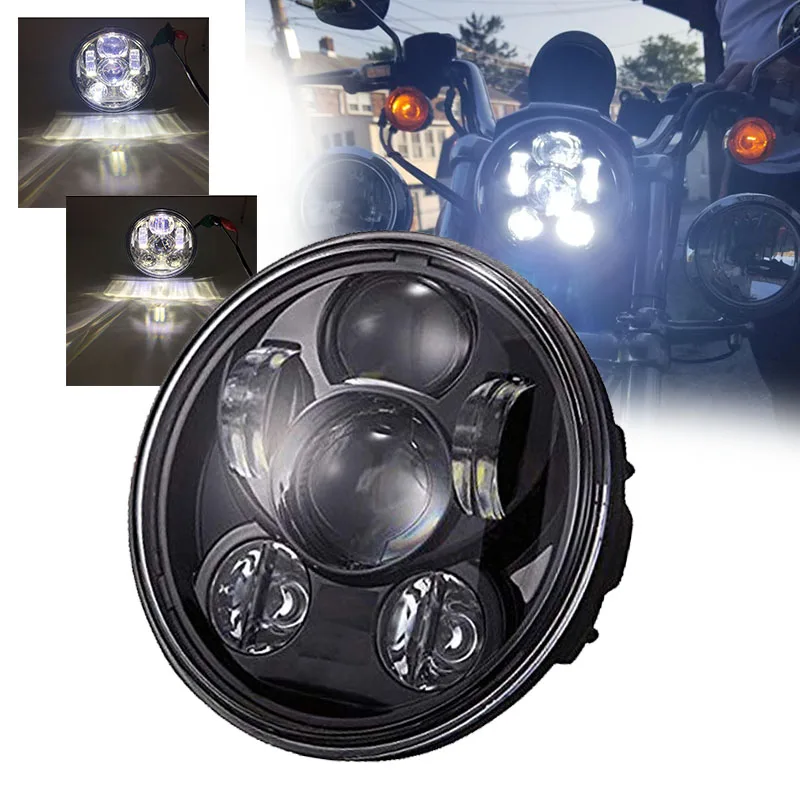 5 75 &quot5-3/4&quot мотоциклетный проектор 45 Вт светодиодная лампа для H arley Sportster 883 1200 Iron