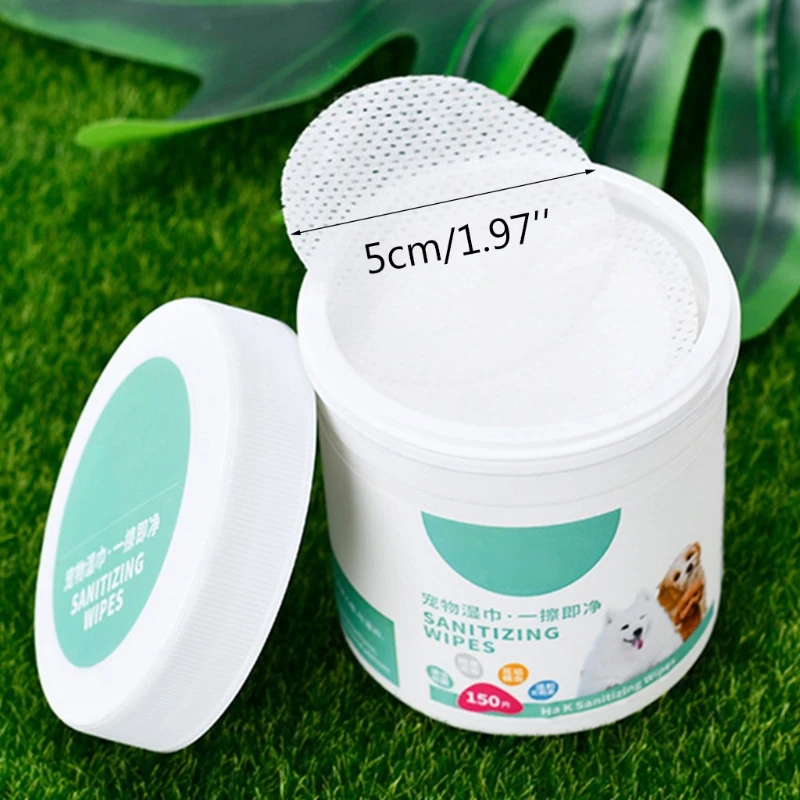 

Grooming Wipes for Dogs Cats Tear Wipes Soft Stain Remover Wet Wipes with Aloe F19B