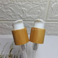 182024410 cosmetic bamboo pump for shampoobody wash bottle lotion pump lidhead for cosmetic container