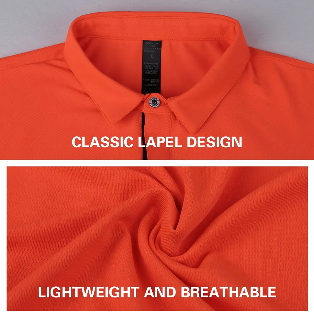 Summer Quick-Dry Golf Wear Casual Short-Sleeve Light Men's Golf Team Wear Fitness Shirt Lapel T-Shirt Golf Wear Running Shirt
