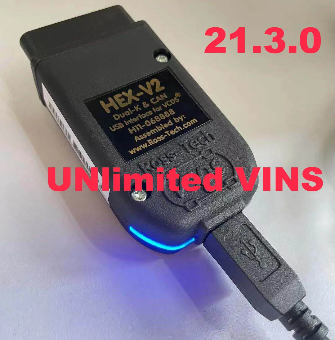 2021 OBDII кабель 21.3.0 Интерфейс шестигранный V2 USB для VW AUDI Skoda сиденья по настоящему hex