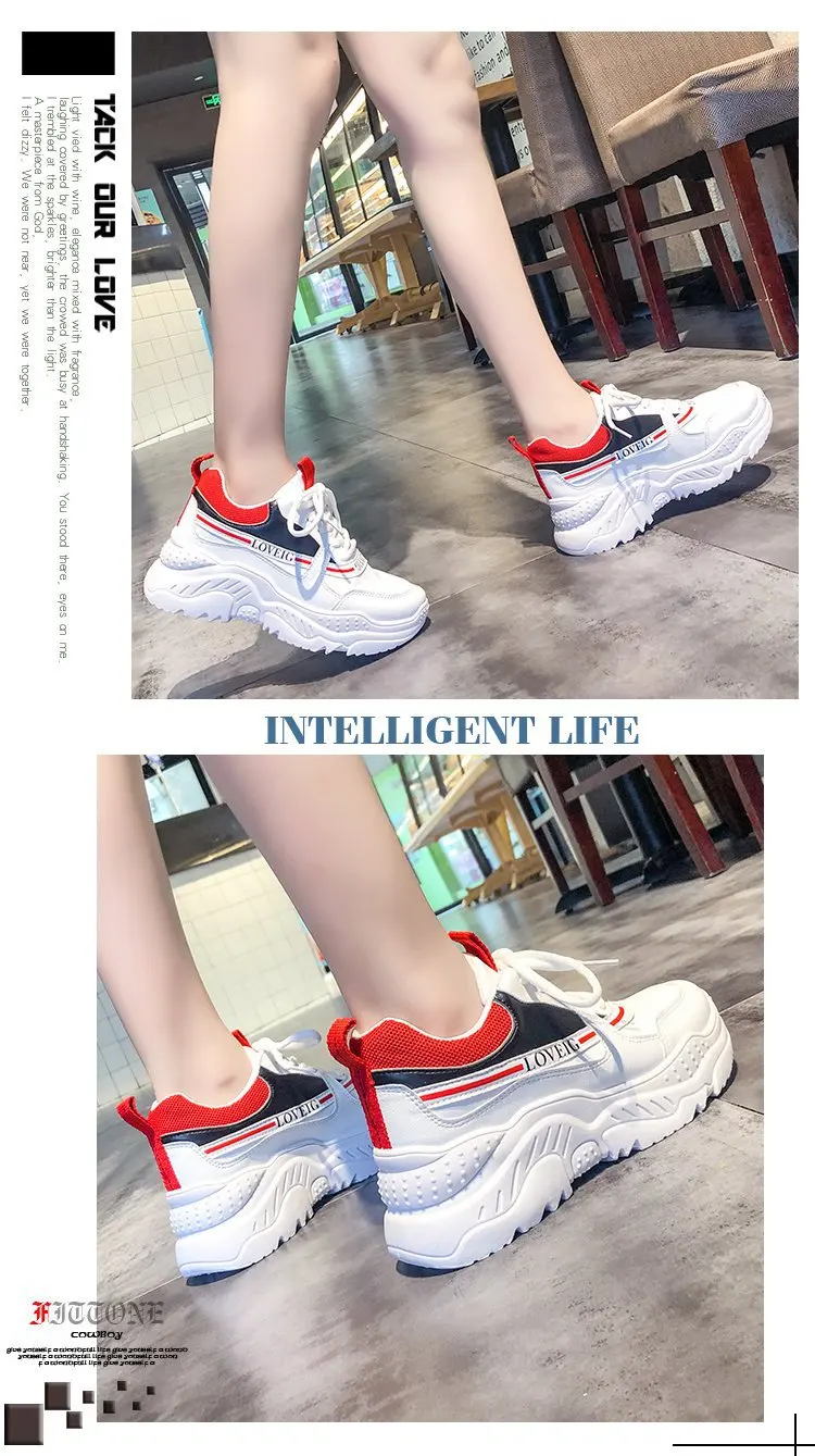 ALL YIXIE Новые искусственные кожаные женские платформенные кроссовки модные Casual белые увеличенные женские кроссовки большого размера 41