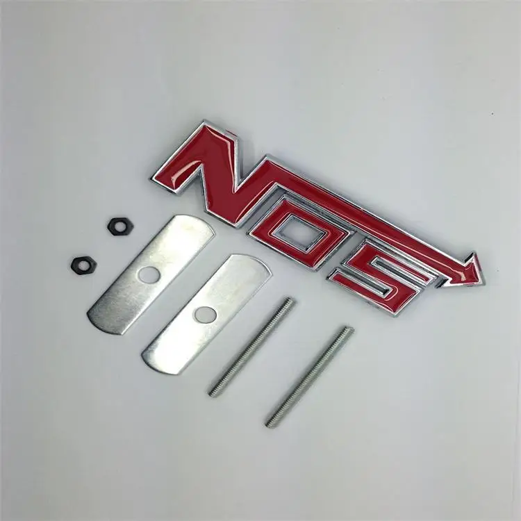 Металлическая 3d наклейка с логотипом автомобиля NOS Гриль эмблема Аксессуары для