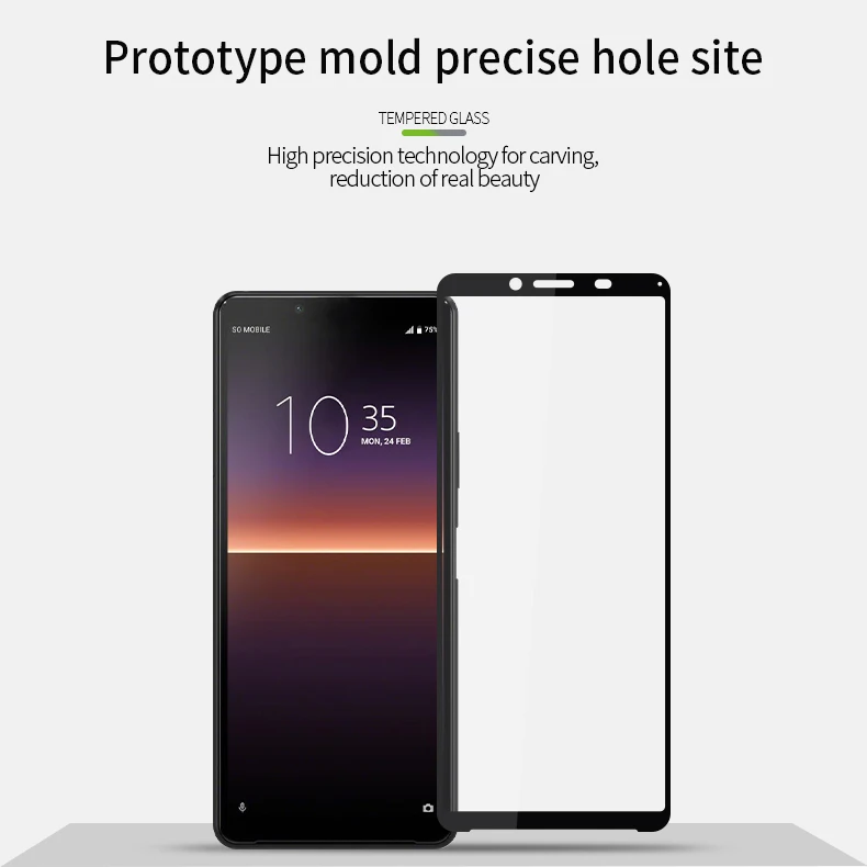 Закаленное стекло с полным покрытием для Sony xperia 1 10 защитная цветная пленка