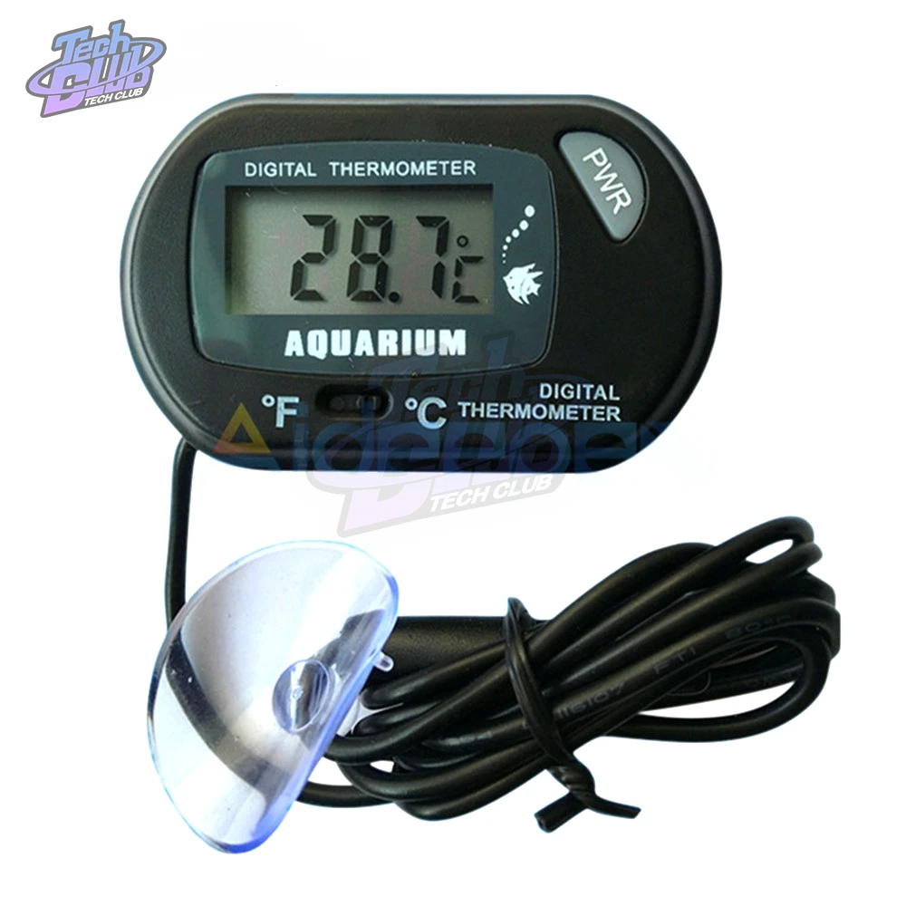

LCD Digital Aquarium Thermometer Fish Tank Water Temperature Meter Aquarium Temp Detector Fish Alarm Pet Supplies Tool Aquatic