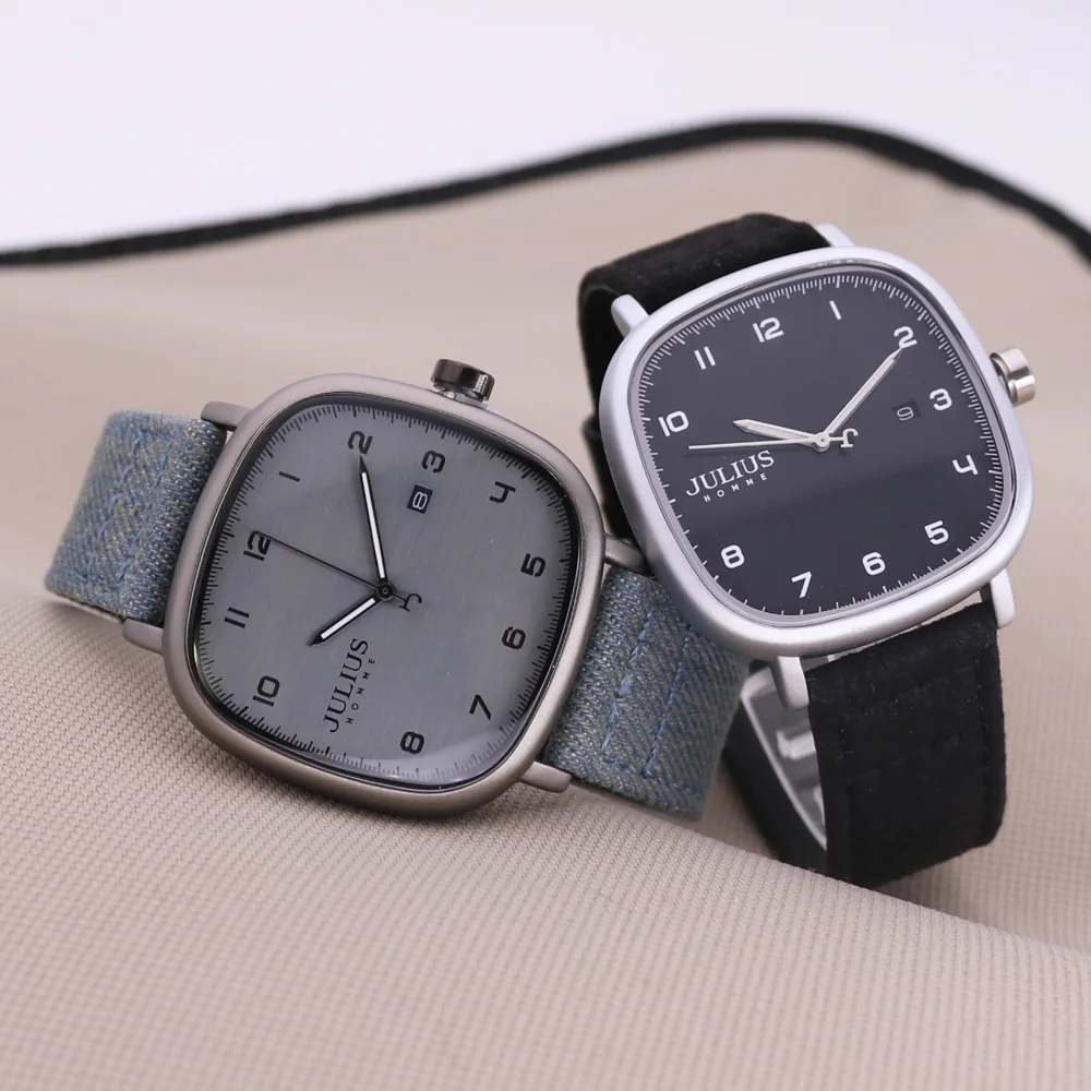 Новый 4 Цвета реальная Автоматическая Дата Мужские часы с японским кварцевым