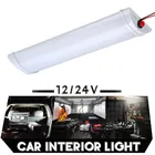 Светодиодная лампа для салона автомобиля, белая Световая трубка с выключателем для фургона, грузовика, автофургона, кемпера, лодки, потолочный светильник для помещения, 10 Вт, 72 светодиода