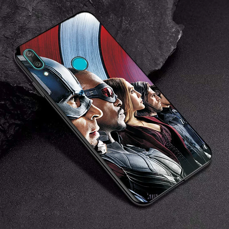 Силиконовый черный чехол из ТПУ для huawei Y9 чехол для huawei Y9 чехол для телефона Marvel Мстители чехлы для huawei Y9 Prime - Цвет: TPUBLK648