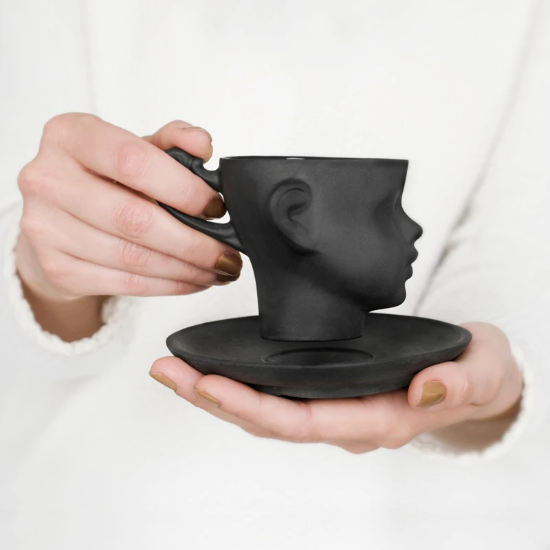 200 мл керамическая кружка для питья лица укладки изысканная на заказ золотая