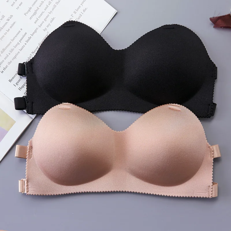 

Sexy Bandeau Top Invisible Bras Push Up Strapless Lingerie for Women Breast Wrap Gathering Brassiere Padded Wedding Underwear