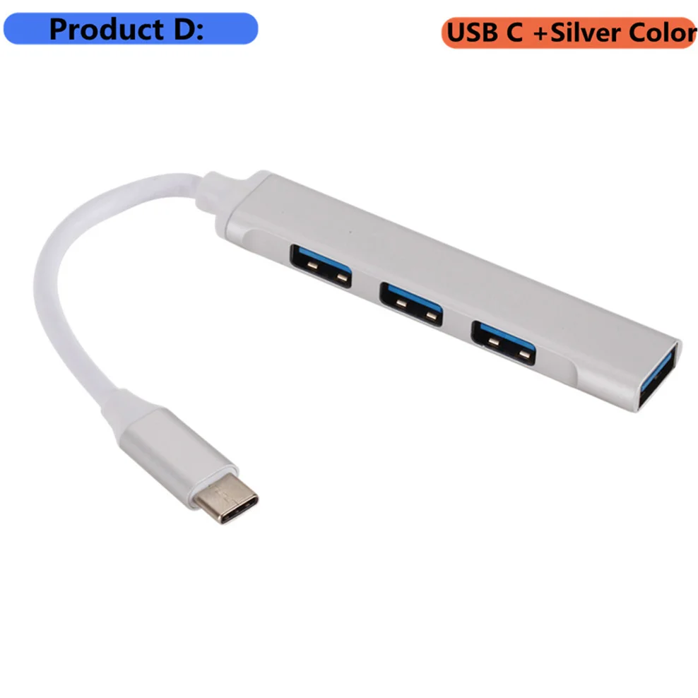 

USB C HUB 3.0 Type C 3.1 4 Port Multi Splitter Adapter OTG For Lenovo Xiaomi Macbook Pro 13 15 Air Pro PC USB 3.0 HUB Adapter