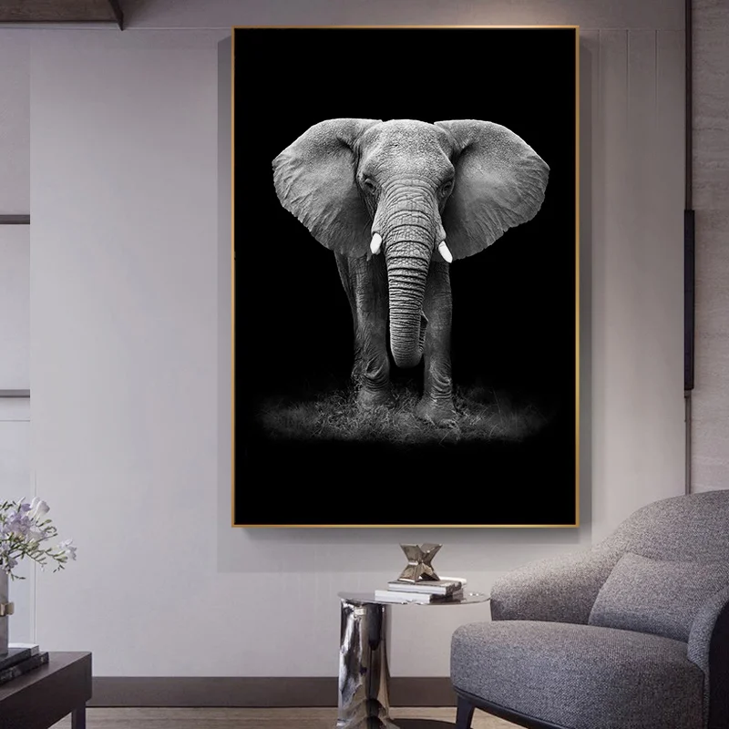 

Canvas Painting Animal Wall Art Lion Elephant Deer Zebra Posters and Prints Wall Pictures for Living Room Decoration Home Decor