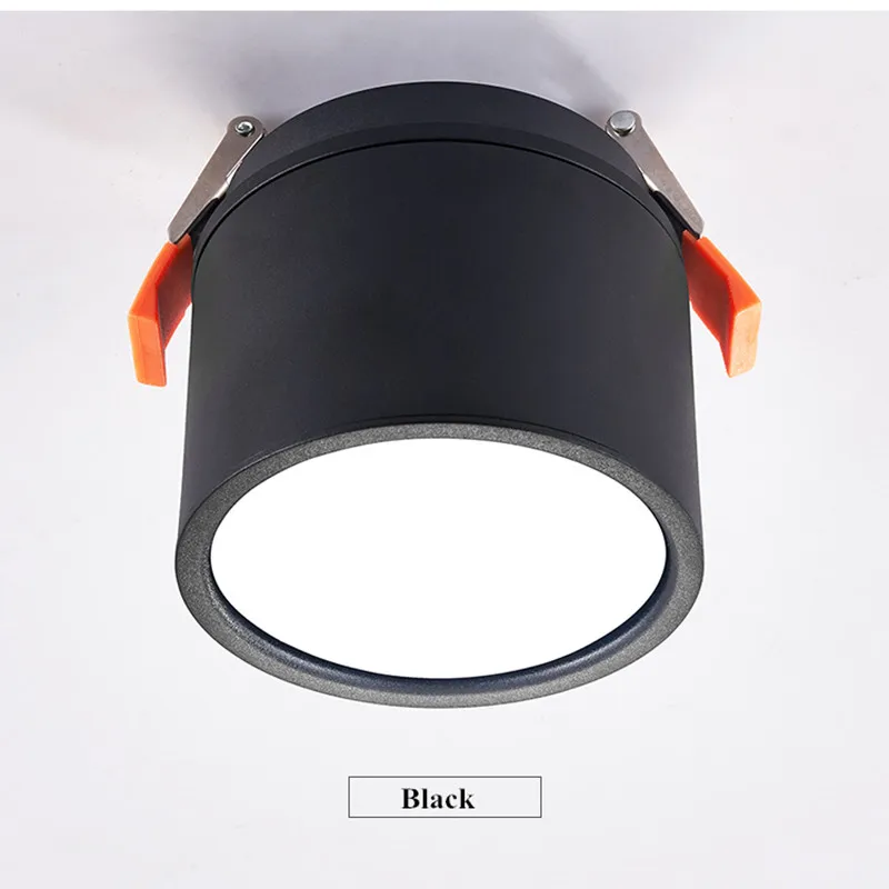 Lámpara de techo de foco LED COB regulable de alta calidad, AC85-265V empotrables de aluminio, 10W, 12W, 15W y 18W, panel de luz led redondo