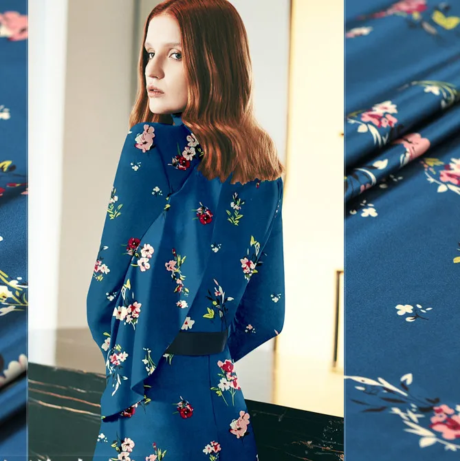 135 см в ширину шелк стрейч метр атласной ткани 19 мм цифровая чернильно-струйная