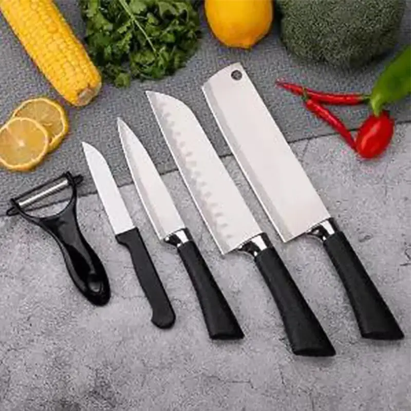 Набор кухонных ножей 5 шт. острые бытовые приборы для чистки фруктов нарезки мяса