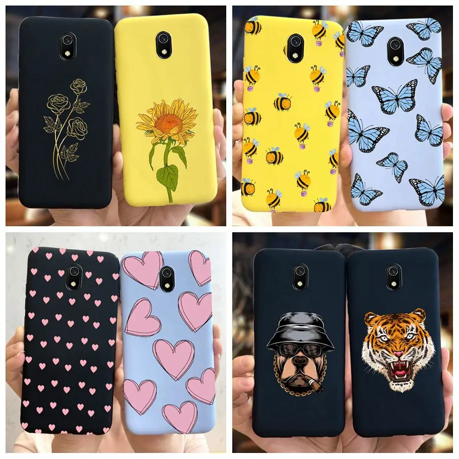 Чехол для Xiaomi Redmi 8A тонкий мягкий с цветочным рисунком | Мобильные телефоны и