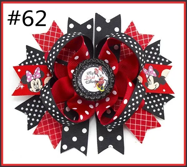 free shipping B group 50pcs 5.5'' inspired hair bows popular cartoon bow with lined clips boutique girl bows-B | Детская одежда