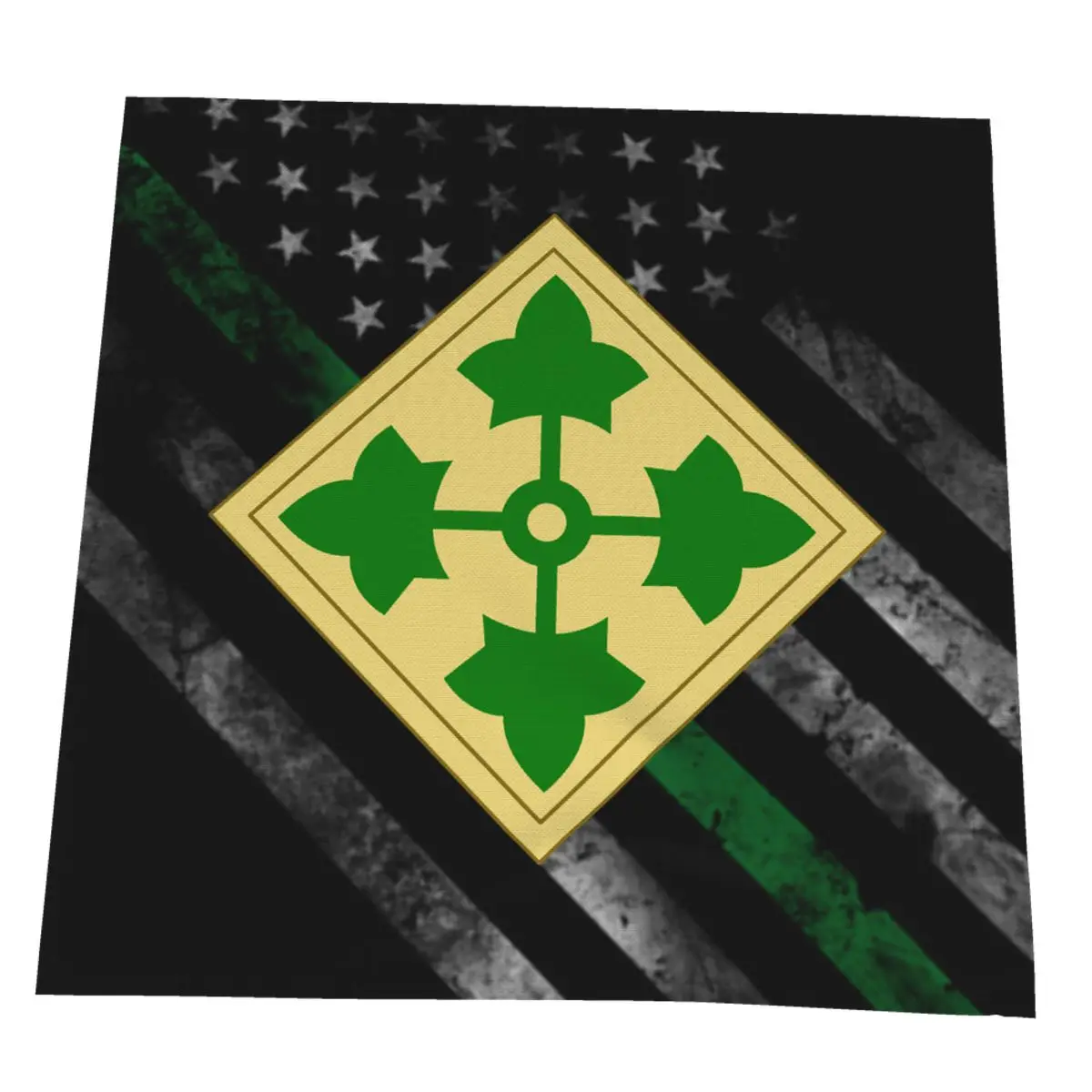 

US Army 4th Infantry Division Microfiber Cleaning Cloth Kitchen Towels Wipe Wine Napkins Car Window Clean Dish Tea Towel Home