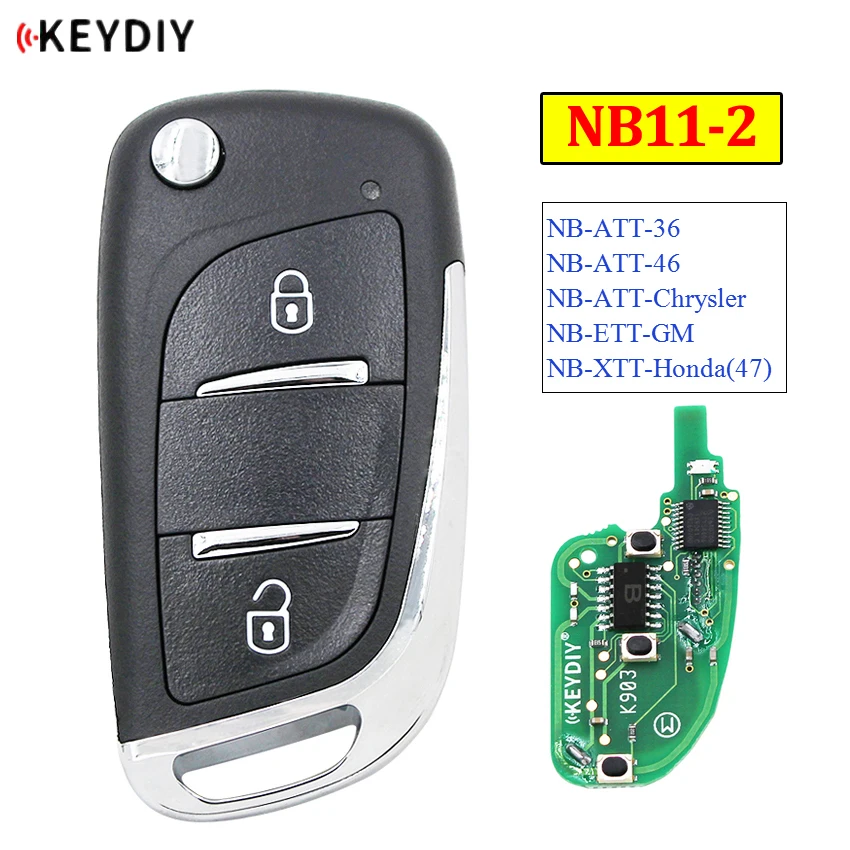 KEYDIY 2 кнопки многофункциональный пульт дистанционного управления NB11-2 серии NB универсальный для KD900 URG200 KD-X2 все функции в одном