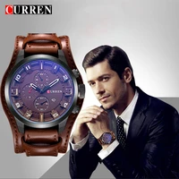 curren top brand luxury mens watches male clocks date sport military clock leather strap quartz business men watch gift 8225