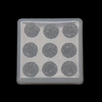 handmade 12mm crystal cluster resin molds flat round resin gem earrings epoxy resin mold jewelry making tools