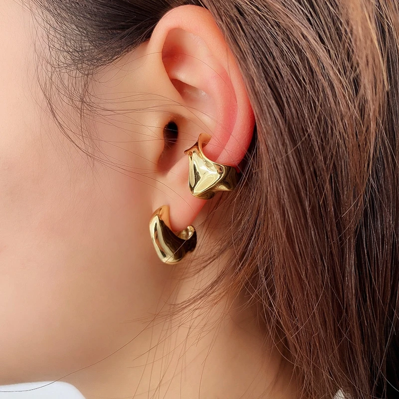 Silvology 925 Sterling Silver Irregular Big Stud Earrings for Women Western Aesthetics Exaggeration Earring 2021 Stylish Jewelry