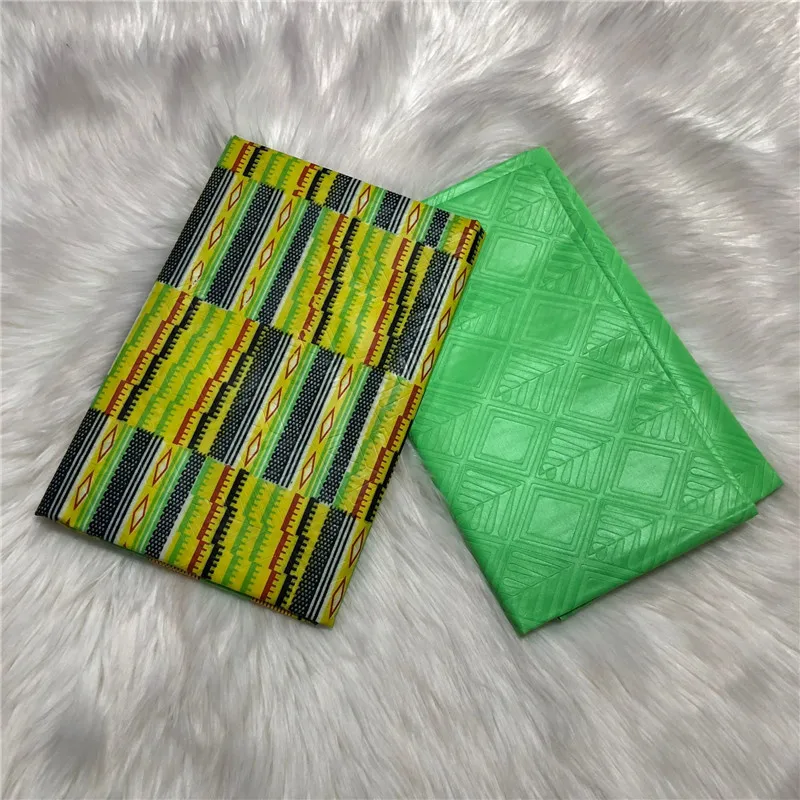 4 Ярда полиэфирная восковая ткань Анкары тиснение Chitenge Гана Kente с принтом